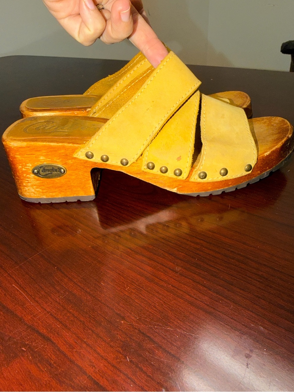 Y2K Suede Studded Clog Sandals - Women's